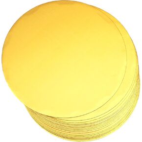qiqee 10 Inch Birthday Cake Boards Round 40-Packs Circles Rounds Base Food-Grade Cardboard Cake Plate（Thinner But Stronger）