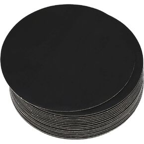 qiqee 6 Inch Black Cake Boards Round 40-Packs Circles Rounds Base Food-Grade Cardboard 6 Inch Cake Plate(Thinner But Stronger)