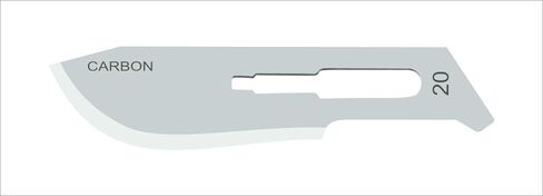 صندوق MedBlades مكون من 100 شفرة من الفولاذ الكربوني، معقمة، مغلفة بشكل فردي برقائق معدنية. طب الأسنان، الجراحة، الطب البيطري، ديرمابلان، الهوايات، الحرف والمزيد (# 15، الكربون) in Kuwait