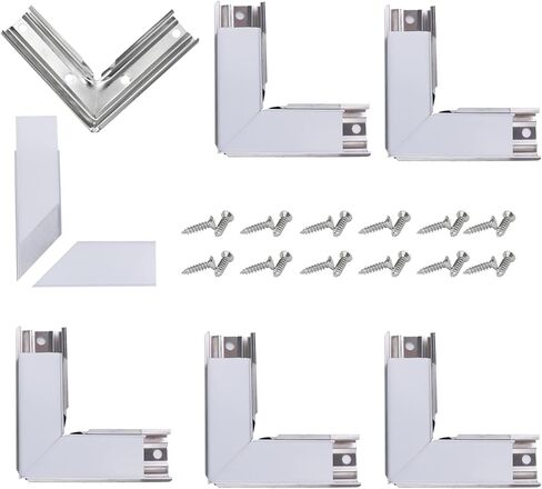 6 أزواج من موزاتا مجموعة موصل زاوية قناة ليد محول على شكل حرف L و6 موصلات زاوية لقناة الألومنيوم U1SW على شكل حرف U، 90 درجة LCC1 WW C1، LA1 LC1 in Kuwait