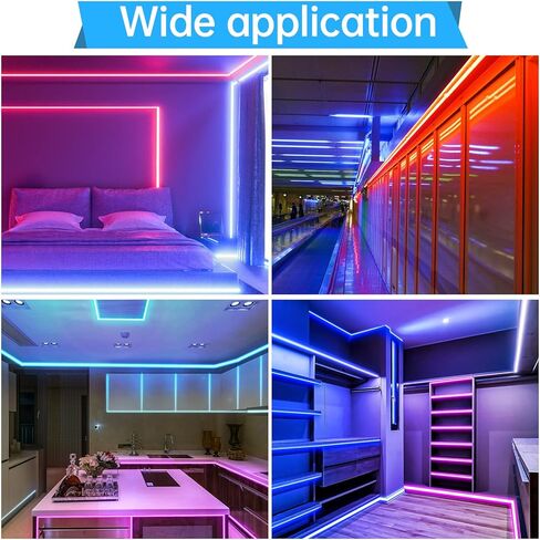 Muzata 33Ft/10M قناة LED فضية مع غطاء ناشر أبيض حليبي متجمد بدون بقع 16 مم مسار ألومنيوم عريض للغاية لشريط LED مقاوم للماء U103 WW LR1 25 حزمة 1.3FT/40 سم لكل قطعة in Kuwait