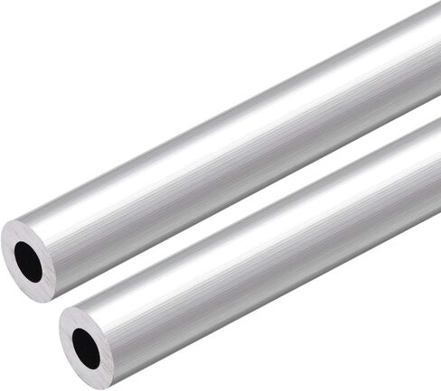 uxcell 6063 Aluminum Round Tube, 300mm Length 16mm OD 5mm Inner Dia Seamless Aluminum Straight Tubing 2 Pcs in Kuwait