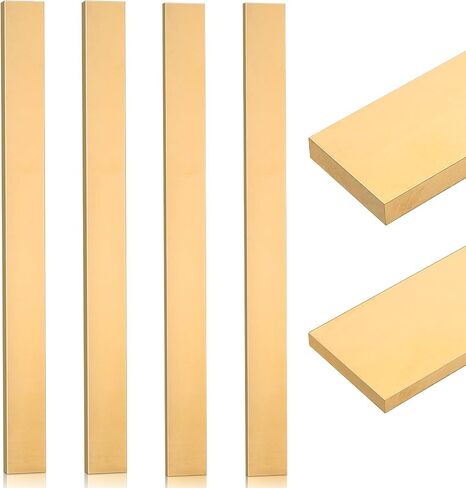 Tatuo 4 قطع C360 شريط مسطح نحاسي 2 قطعة 1/8 بوصة × 1 بوصة و2 قطعة 1/4 بوصة × 1 بوصة 12 بوصة لوحة صلبة طويلة 1/8 بوصة مخزون مطحنة اللوحة ومخزون مطحنة 230 بوصة in Kuwait