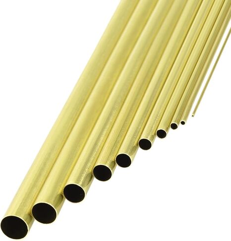 أنبوب نحاسي من METALLIXITY (1 مم - 10 مم OD × 0.2 مم طول الجدار × 300 مم طول) عبوة من 10 قطع، أنابيب مستقيمة - للأثاث المنزلي، والآلات، والحرف اليدوية اليدوية in Kuwait