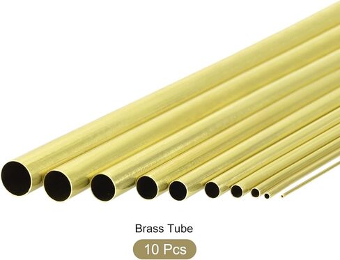 أنبوب نحاسي من METALLIXITY (1 مم - 10 مم OD × 0.2 مم طول الجدار × 300 مم طول) عبوة من 10 قطع، أنابيب مستقيمة - للأثاث المنزلي، والآلات، والحرف اليدوية اليدوية in Kuwait