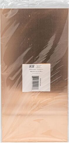 K&S Precision Metals 01217 Copper Sheet Metal Rack, 0.025" Thickness x 6" Width x 12" Length, 22 gauge, Made in USA in Saudi Arabia