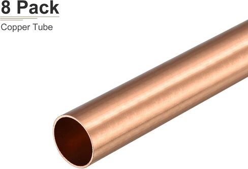 أنبوب نحاسي DTGN 22 مم × 1 مم × 100 مم (ODxWall TxL) - 8 عبوات - جيد لإطار ديكور DIY لمعدات الآلات - أنابيب معدنية مستديرة in Saudi Arabia