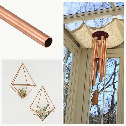 أنبوب نحاسي METALLIXITY (8 مم OD × 0.5 مم جدار T × 300 مم طول)، أنابيب مستقيمة - للتأثيث المنزلي، والآلات، والحرف اليدوية اليدوية in Kuwait