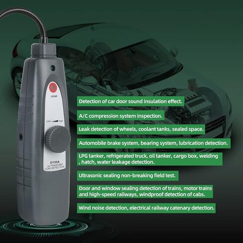 OUFKAR Ultrasonic Leak Detector, Automotive Noise Finder with Headphone, Gooseneck Probe,Noise Detector Leak Tester for Pipeline, Air Conditioner, Pressure Vaccum System in Kuwait