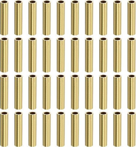 5mm x 1mm x 30mm(ODxWall TxL) Brass Tube - 60Pack - Good for DIY Decorative Ornament Wall Hanging - Round Craft Bead Tubing in Kuwait