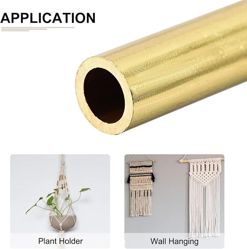 5mm x 1mm x 30mm(ODxWall TxL) Brass Tube - 60Pack - Good for DIY Decorative Ornament Wall Hanging - Round Craft Bead Tubing in Kuwait