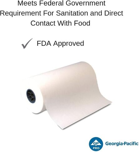 Georgia-Pacific Dixie عرض 24 بوصة × طول 1000 بوصة، ورق تجميد ثقيل الوزن من PRO، Super Loxol، SUPLOX24، أبيض، (علبة بها لفة واحدة) in Kuwait