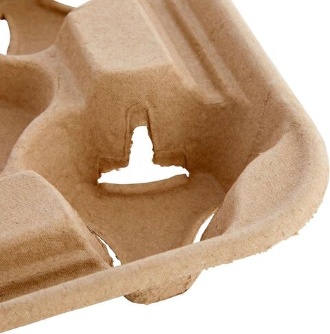60 Pack Cup Carriers for Drinks, 4 Cup Holders for Coffee Delivery (Pulp Fiber) in Kuwait
