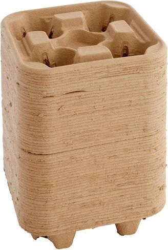 60 Pack Cup Carriers for Drinks, 4 Cup Holders for Coffee Delivery (Pulp Fiber) in Kuwait