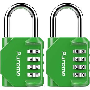 Puroma 1 Pack Combination Lock 4 Digit Locker Lock Outdoor Waterproof Padlock for School Gym Locker, Sports Locker, Fence, Toolbox, Gate, Case, Hasp Storage (Black) in Kuwait