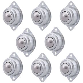 XiKe 8 Pack 1/2" Roller Ball Transfer Bearings, Hard Chrome Steel Ball Transfer Unit with Swivel Ball Caster Rollers, Used for Roller Stand, Conveyors,Transfer Equipment and Transmission System. in Kuwait