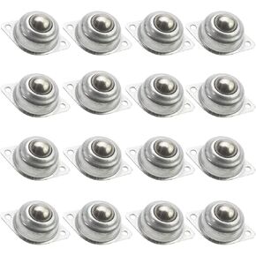 16 PCS 5/8 Inch Roller Ball Transfer Bearings,Flange Mounted Round Ball Transfer Unit 360 Degree Rotation Universal Ball Casters for Conveyor,Roller Stand,Transmission in Kuwait