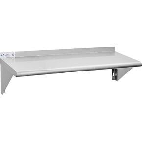 HALLY Stainless Steel Shelf 12 x 24 Inches 230 lb, NSF Commercial Wall Mount Floating Shelving for Restaurant, Kitchen, Home and Hotel