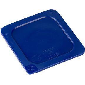 Carlisle FoodService Products Smart Lids Food Pan Lid for Storplus Pans for Kitchens, Restaurants, and Hotels, Polyethylene, 1/6 Size, Blue, (Pack of 6) in Saudi Arabia