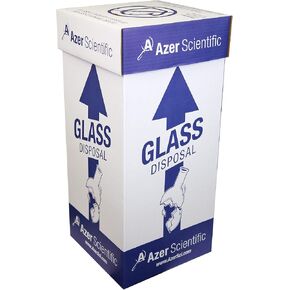 Azer Scientific Broken Glass Disposal Box (Floor Model), with lids and Plastic Liners - Quickly and Safely Dispose of Non-contaminated Glass or Broken Glass and pipettes! in Kuwait