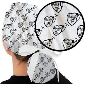 قبعات فرك للنساء والرجال بأزرار - قبعات جراحية للنساء - قبعات ممرضة منتفخة للنساء - قبعات فرك للممرضات in Kuwait