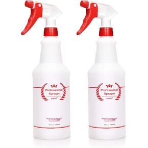 Plastic Spray Bottle 2 Pack, 32 Oz, All-Purpose Heavy Duty Spraying Bottles Sprayer Leak Proof Mist Empty Water Bottle for Cleaning Solution Planting Pet with Adjustable Nozzle - Blue in Saudi Arabia