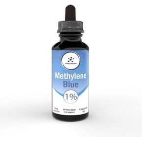 Methylene Blue 1% Compass Laboratory |USP-Grade Methylthioninium Chloride Liquid | High Purity Dietary Supplement for Brain Function & Cognitive Health | No Formaldehyde (1) 50ml Glass Dropper Bottle in Kuwait