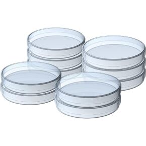 1000 Packs Sterile Thick Plastic Petri Dishes with Lid, Vabiooth 60mm Dia x 15mm Deep Clear 3 Vents Petri Dish for Lab Science Experiment