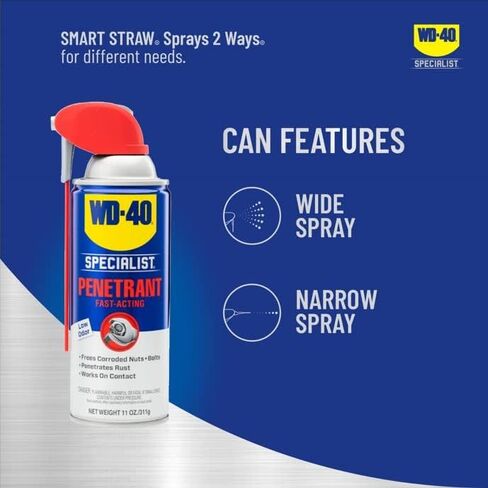 WD-40 مخترق متخصص مع بخاخات القش الذكية بطريقتين، 11 أونصة in Saudi Arabia
