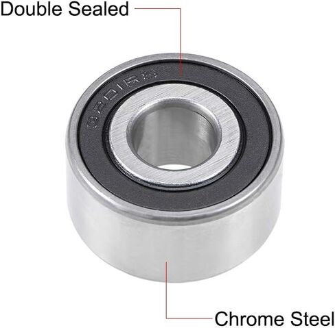 uxcell 3201-2RS Angular Contact Ball Bearing 12x32x15.9mm Bearings 2pcs in Saudi Arabia