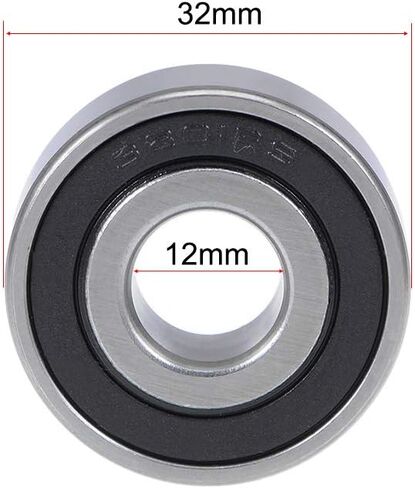 uxcell 3201-2RS Angular Contact Ball Bearing 12x32x15.9mm Bearings 2pcs in Saudi Arabia