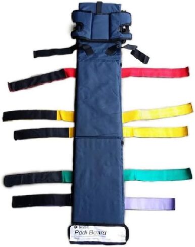 LINE2design EMS لوح تثبيت العمود الفقري للأطفال - نظام تسخير الرأس الطبي نقالة Pedi-Board لوازم EMS - التصوير بالرنين المغناطيسي متوافق مع غطاء النايلون الثقيلة in Kuwait