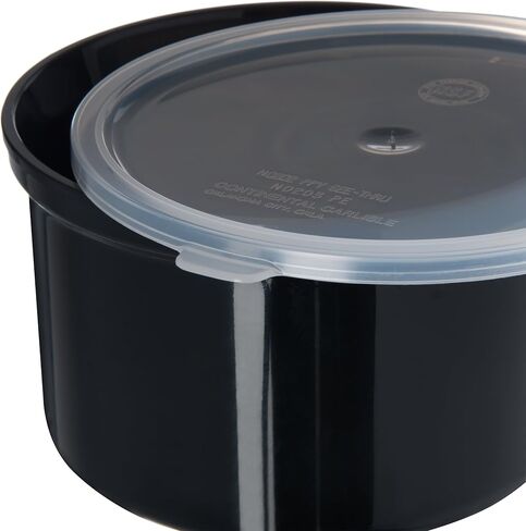 Carlisle FoodService Products Classic™ Round Storage Container with Lid, 1.2 Quart Crock, Black in Kuwait