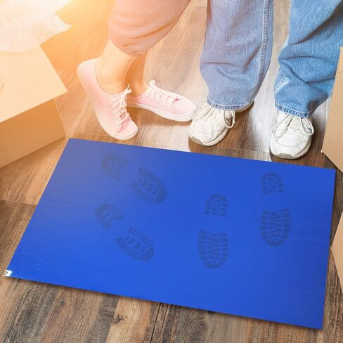 300 ورقة لاصقة بلاط حصيرة، 24 × 36 بوصة لاصقة ماتس منصات هلام لزجة زرقاء لغرف الأبحاث المنازل مختبر مستودع المستشفى إزالة الغبار والأوساخ الحطام من الأحذية وعجلات المعدات in Saudi Arabia