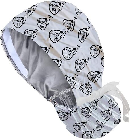 قبعات فرك للنساء والرجال بأزرار - قبعات جراحية للنساء - قبعات ممرضة منتفخة للنساء - قبعات فرك للممرضات in Kuwait