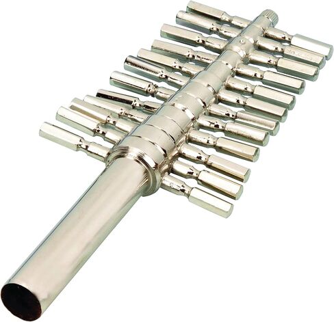 مجموعة حفار الفلين، مجموعة من 12 مقاسًا - 4-18 ملم - نمط الماني - نحاس، لمسة نهائية مطلية بالنيكل - اي اي اس سي او Labs in Kuwait