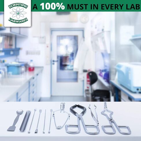 مجموعة أدوات المختبرات الأساسية من Scientific Labwares - ملقط كوب بوتقة، ملعقة مختبر، ملعقة اختبار، مشابك أنبوبية، ملقط معقم، ملاقط - جودة ممتازة in Saudi Arabia