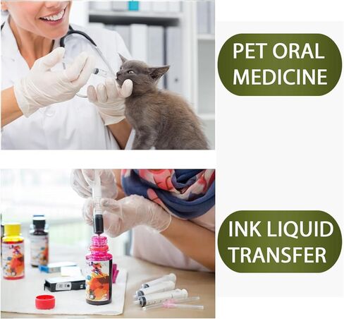 60mL Luer Lock Syringe 4 Pack Large Plastic Sterile Syringes without Needle, for Liquid, Oral, Measurement, Dispensing, with Cap 50mL/60cc in Kuwait