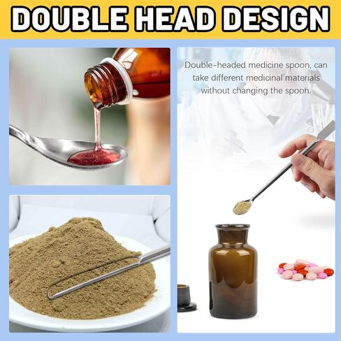 Glarks 14 قطعة كبسولة ملء مجموعة ملاعق صغيرة للمختبر ملعقة أخذ العينات خلط ملعقة مختبر صغيرة خلط ملعقة مساحيق أداة العبث للمساحيق جل غطاء كبسولة حشو in Kuwait