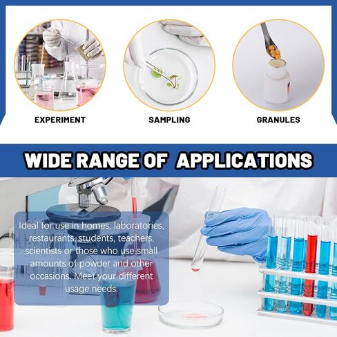 Glarks 14 قطعة كبسولة ملء مجموعة ملاعق صغيرة للمختبر ملعقة أخذ العينات خلط ملعقة مختبر صغيرة خلط ملعقة مساحيق أداة العبث للمساحيق جل غطاء كبسولة حشو in Kuwait