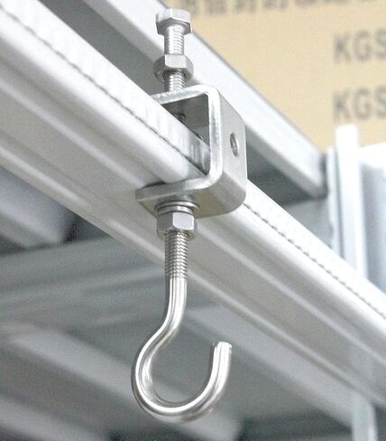 C Clamp Stainless Steel, Beam Clamp; C Clamps.Comes with Stainless Steel Hooks That Can Withstand 100 Pounds of Static Gravity (3Pcs) (round platen) in Saudi Arabia