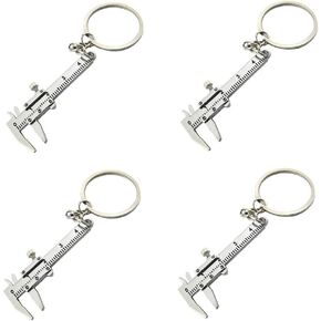 4pcs Mini Key Chain Tool Vernier Caliper Key Chain Portable Ruler Model Mini Key Pendant Creative Vernier Caliper in Kuwait