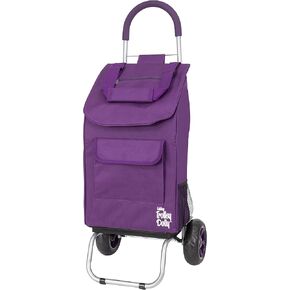 منتجات dbest عربة تسوق Trolley Dolly سوداء قابلة للطي للبقالة بعجلات وحقيبة قابلة للإزالة وعربة يدوية شخصية متدحرجة قياسية in Kuwait
