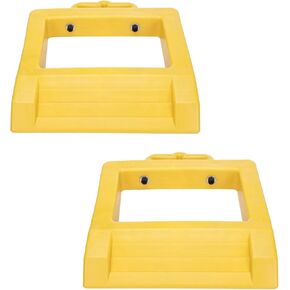 Homeon Wheels Pallet Truck Chock سدادة رافعة البليت شديدة التحمل 14.2 بوصة طول × 11.6 بوصة عرض × 2 بوصة ارتفاع أصفر (عبوة واحدة) in Kuwait