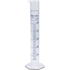 250ml Plastic Graduated Cylinder, Printed and Molded Graduations, Single Metric Scale, Polypropylene, Karter Scientific 237M2 (Single) in Kuwait