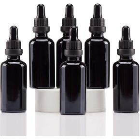 YIZHAO Blue Glass Dropper Bottle 4oz, Tincture Bottles with Glass Dropper, for Essential Oils, Aromatherapy, Cosmetic, Laboratory, Pharmacy, Liquids, Travel –4 Pcs in Saudi Arabia