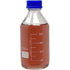 Karter Scientific 100ml Glass Round Media Storage Bottles with GL45 Screw Cap, Borosilicate Glass, 251X1 (Case of 120)