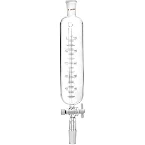 QWORK 500ml Pressure Equalizing Graduated Addition Funnel, Borosilicate Glass Additional Graduated Dropping Funnel, 24/40 Connection Accurate Add Liquid, Laboratory Glassware in Saudi Arabia