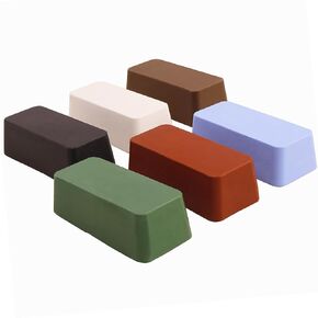 Metal Polishing Buffing Compound Set for Buffing Wheels 24oz 6Pcs (4oz Each) Polish Paste for Aluminum Stainless Steel Jewelry Red Green Black from Course to Fine White Blue Brown Polishing Bar