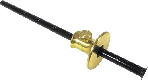 Taytools 465494 Wheel Marking Gauge Depth Gauge with Solid Brass Machined Head Hardened .310 inch Diameter Beam Hardened High Speed Steel Cutting Wheel Overall Length 8 Inches Easy Read SAE and Metric in Saudi Arabia